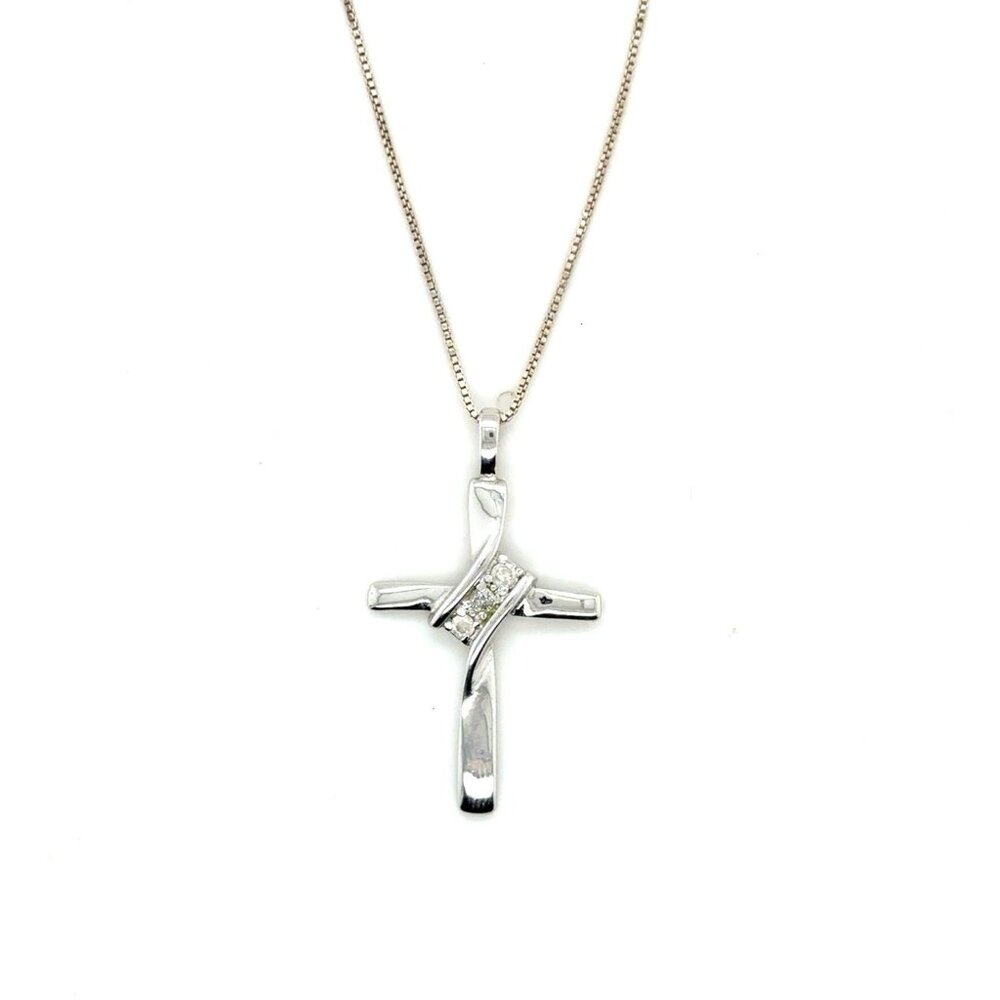 S925 Diamond Cross Necklace‎